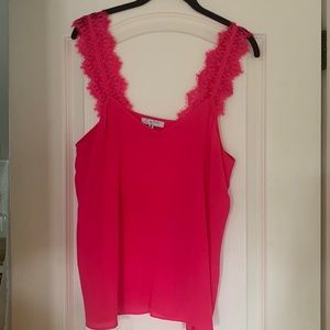 Cami NYC hot pink silk tank